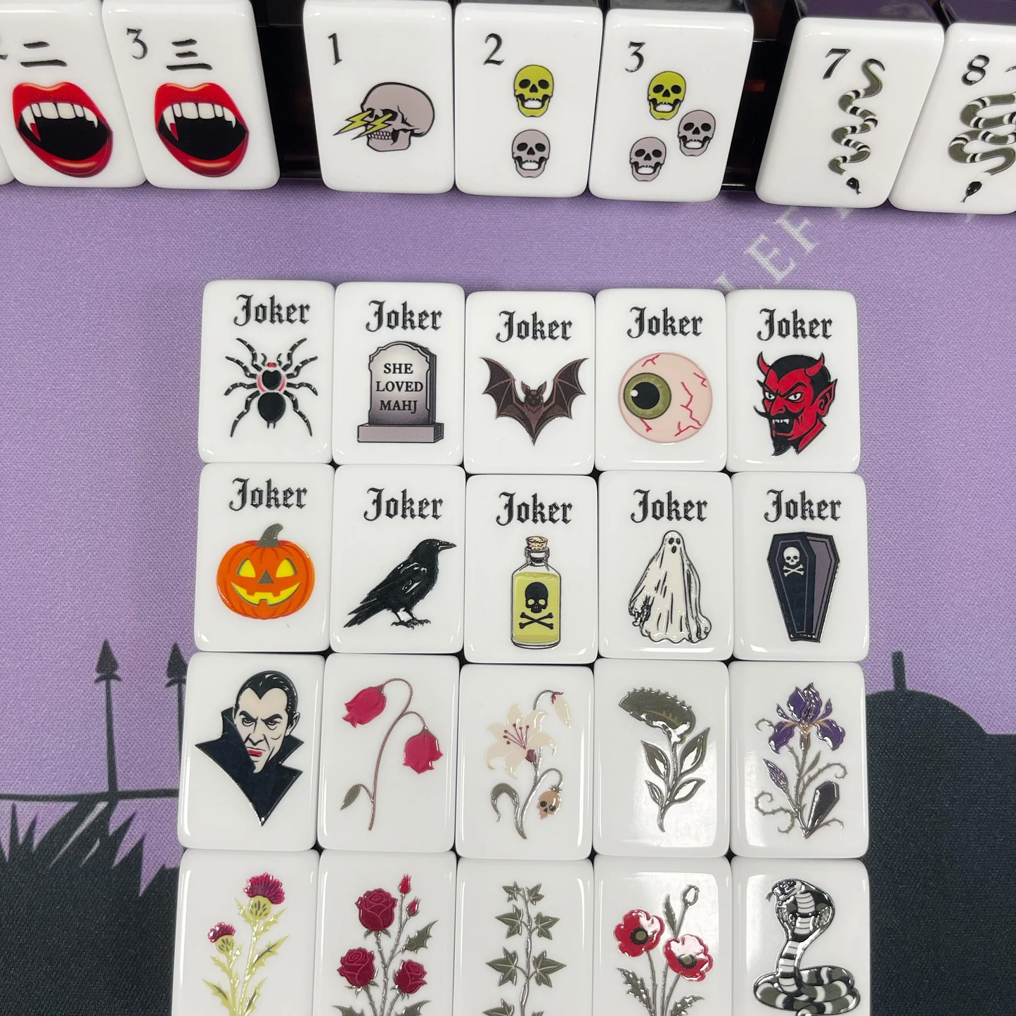 Florvite™ Halloween Haunt American Mahjong Set – 160 Tiles