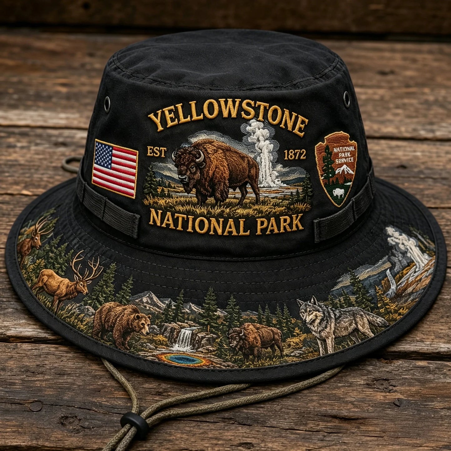 🎖️ Last Day Promo: 49% OFF 🦬 - Yellowstone National Park Adventure Boonie Hat