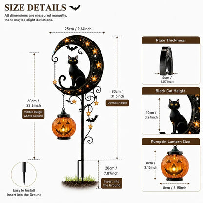 🎃 Halloween Pumpkin Moon Garden Stake Light