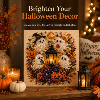 2026 Hot sale🔥Spooky Cute Ghost Themed Pearl 3D Diamond Painting DIY Kit