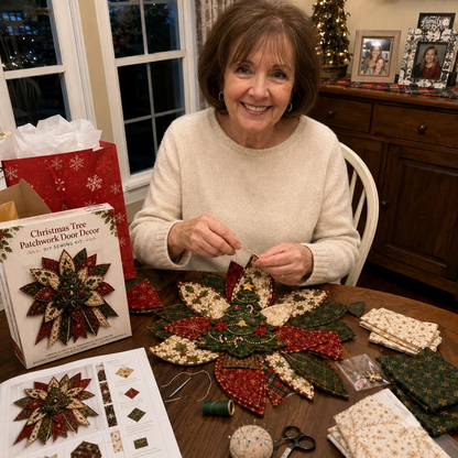 🎄Beginner-Friendly Oversized Christmas Character Quilted Door Hanger Sewing Kit | Complete Kit with All Tools & Step-by-Step Guide Included 💕