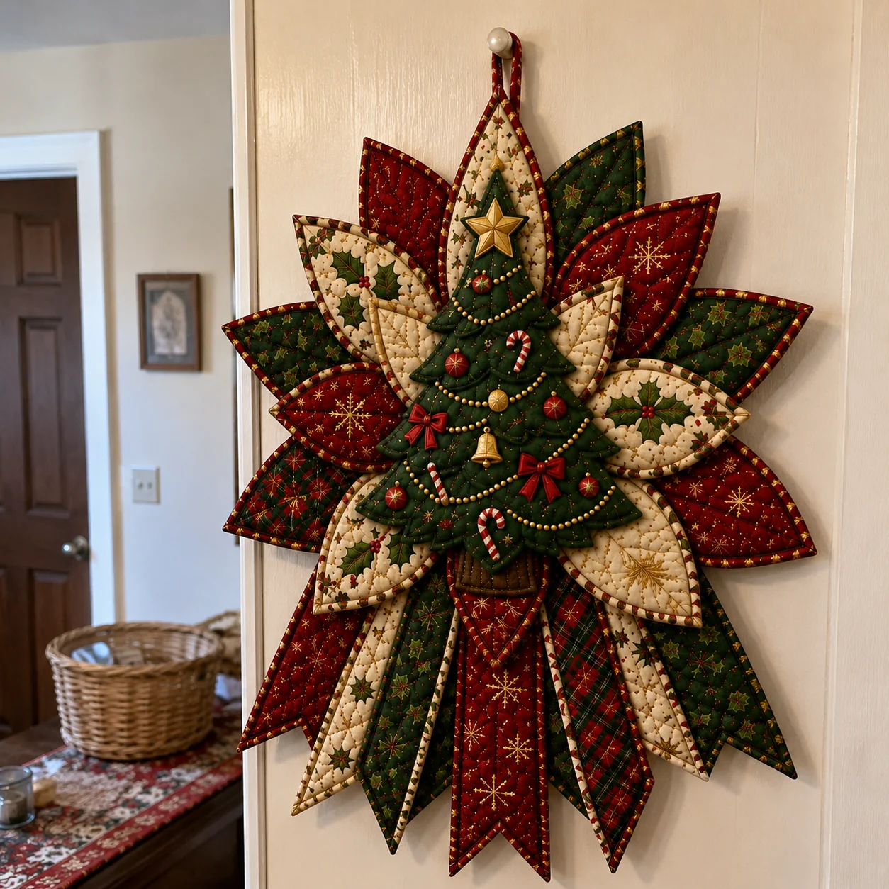 🎄Beginner-Friendly Oversized Christmas Character Quilted Door Hanger Sewing Kit | Complete Kit with All Tools & Step-by-Step Guide Included 💕