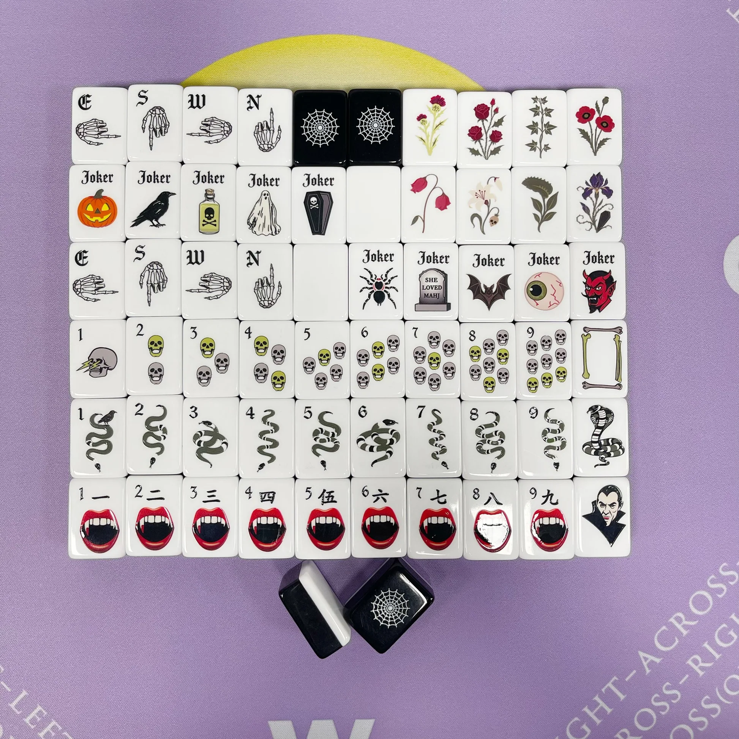 Florvite™ Halloween Haunt American Mahjong Set – 160 Tiles