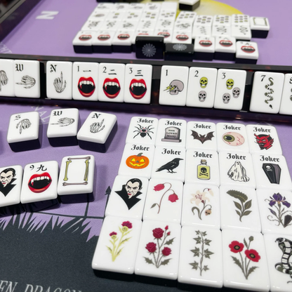 Florvite™ Halloween Haunt American Mahjong Set – 160 Tiles