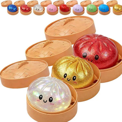 Expressive DumplingSquishy - Blind Box,Mysecret Bun Fidget Toy