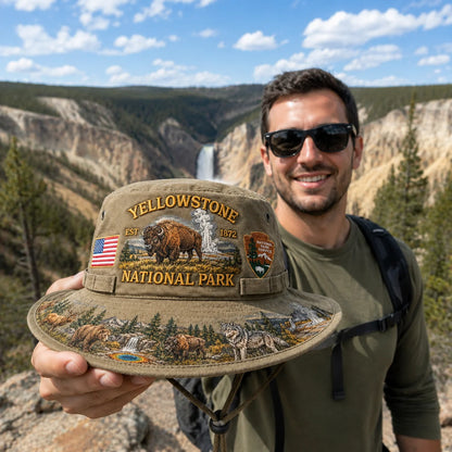 🎖️ Last Day Promo: 49% OFF 🦬 - Yellowstone National Park Adventure Boonie Hat