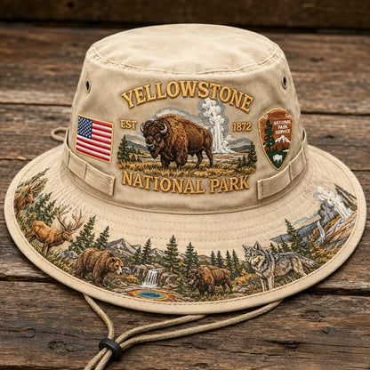 🎖️ Last Day Promo: 49% OFF 🦬 - Yellowstone National Park Adventure Boonie Hat
