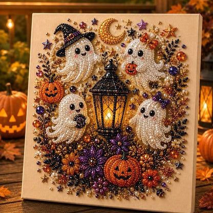2026 Hot sale🔥Spooky Cute Ghost Themed Pearl 3D Diamond Painting DIY Kit