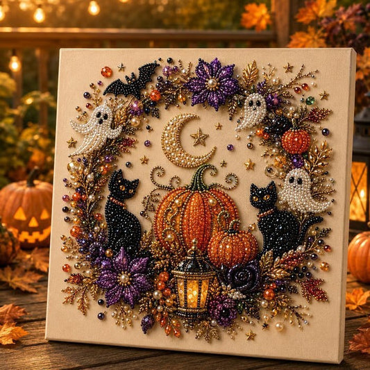 2026 Hot sale🔥Spooky Cute Ghost Themed Pearl 3D Diamond Painting DIY Kit