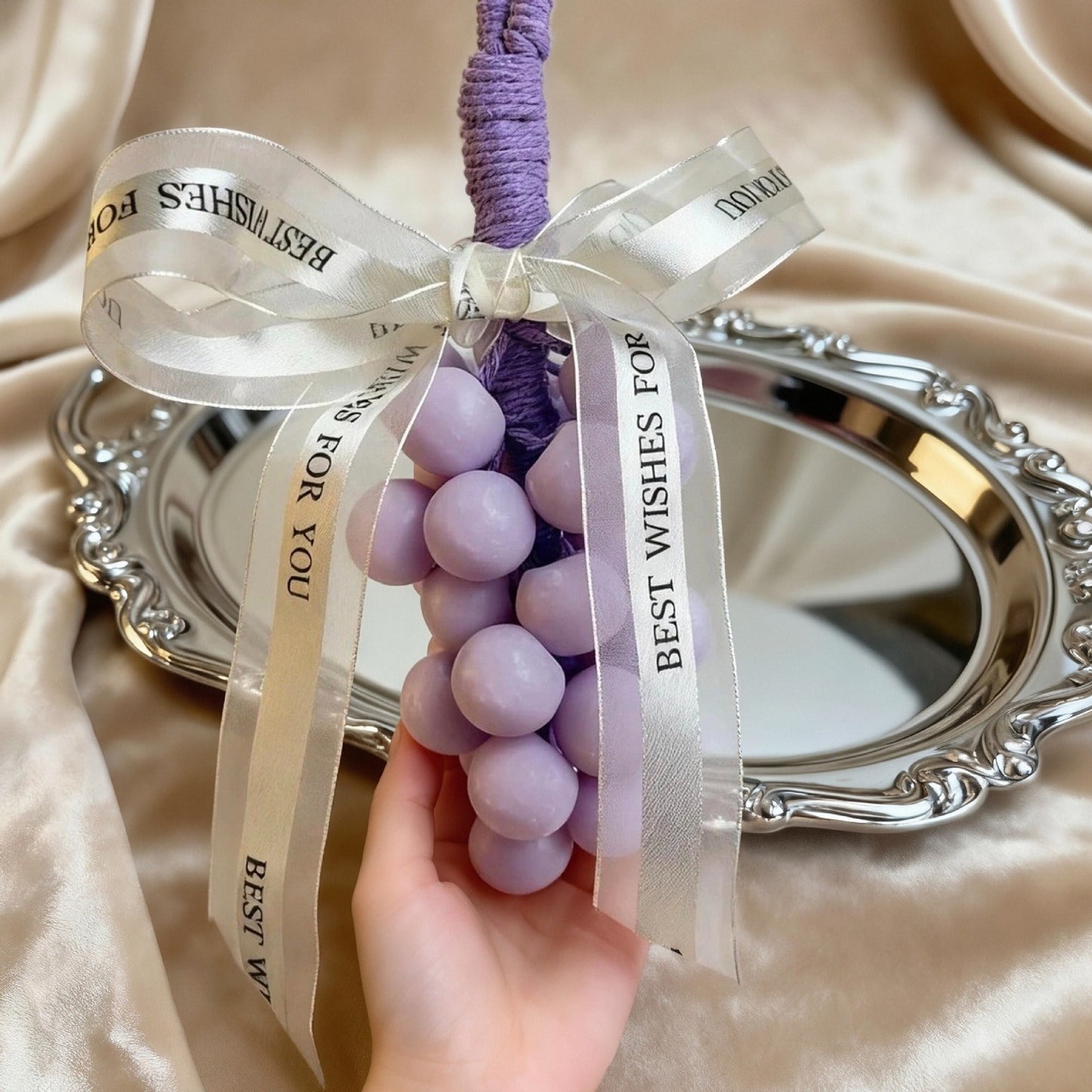 Grape Handmade Soap, Creative Hanging High-Appearance Crystal, Gentle Cleansing & Aromatherapy Deodorizer, Gift for Women & Guests, Wedding Favors & Party Return Gifts