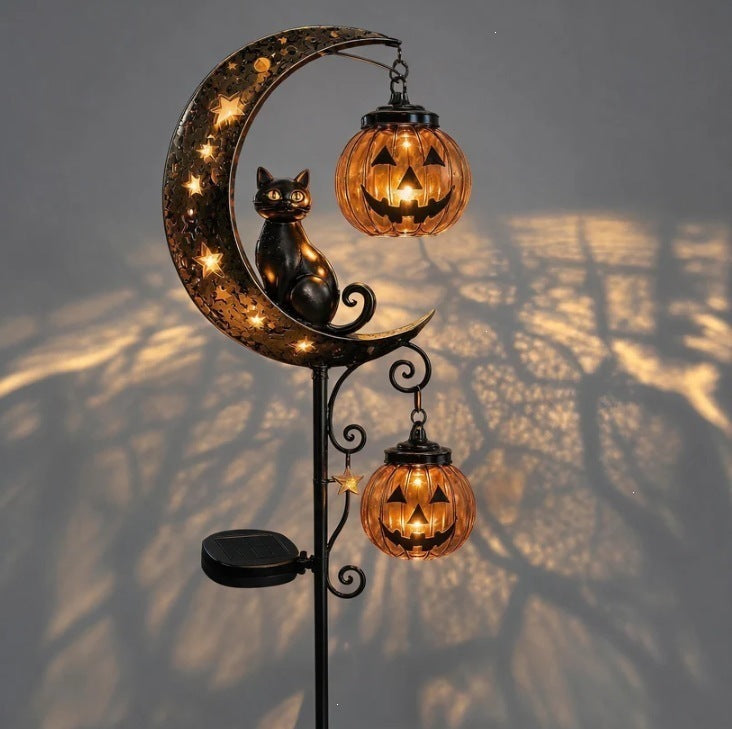 🎃 Halloween Pumpkin Moon Garden Stake Light