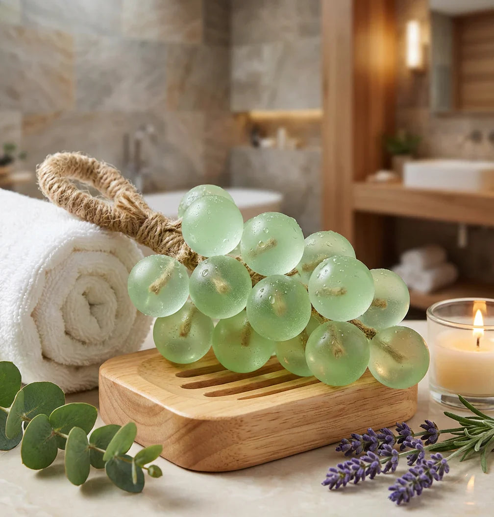 Grape Handmade Soap, Creative Hanging High-Appearance Crystal, Gentle Cleansing & Aromatherapy Deodorizer, Gift for Women & Guests, Wedding Favors & Party Return Gifts
