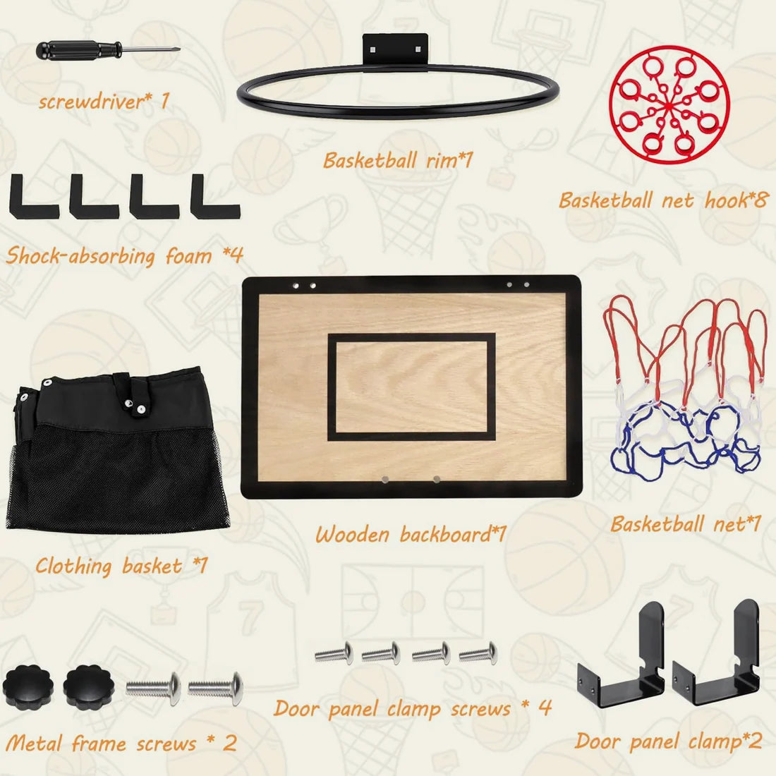 🏀Dual-Function Fun Hanging Laundry Basket🏀