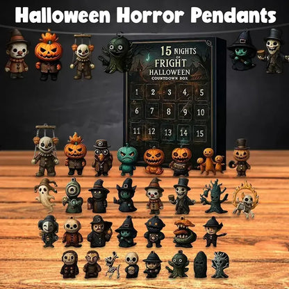 2026 Halloween Countdown Advent Calendar, 15-Day or 31-Day “Nights of Fright” Blind Bag Surprise Gift Box with Collectible Mini Figures & Charms