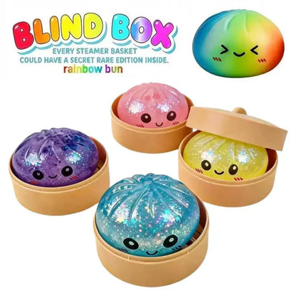Expressive DumplingSquishy - Blind Box,Mysecret Bun Fidget Toy