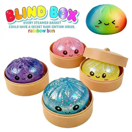 Expressive DumplingSquishy - Blind Box,Mysecret Bun Fidget Toy
