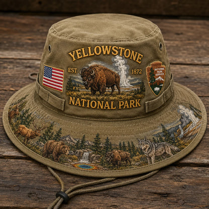 🎖️ Last Day Promo: 49% OFF 🦬 - Yellowstone National Park Adventure Boonie Hat