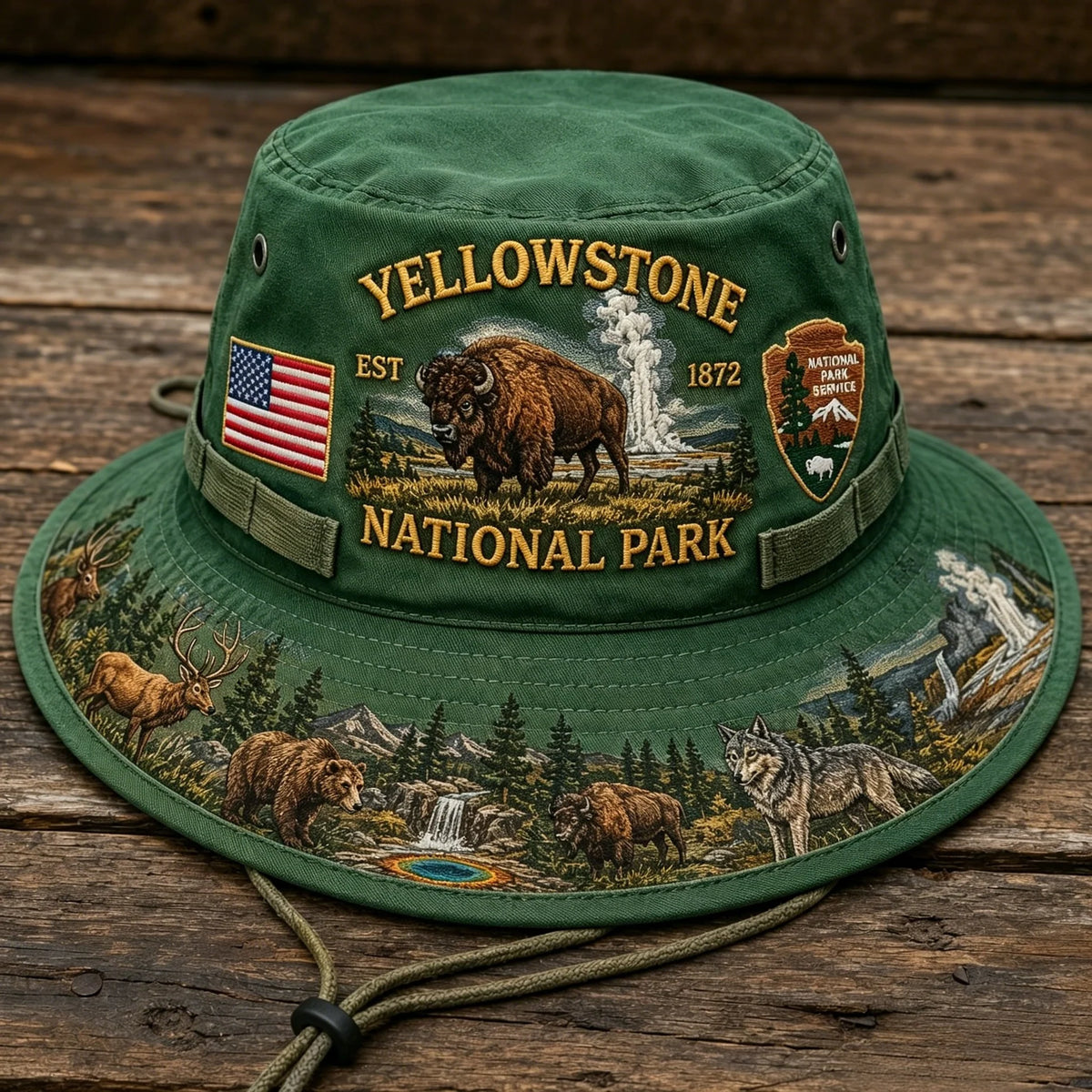 🎖️ Last Day Promo: 49% OFF 🦬 - Yellowstone National Park Adventure Boonie Hat