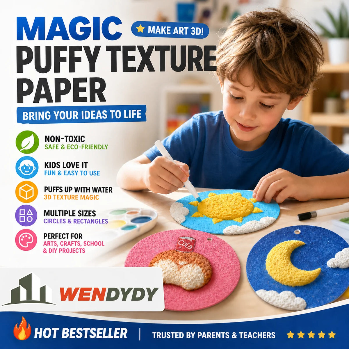 🎄Special Surprise Offer 🎁Buy 3 Get 2 Free！🔮Master the magic of painting！👩‍🎨Foam Texture Painting Paper🎁