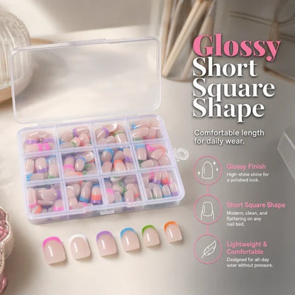 🥳2026 HOT SALE🥳💞50K+ SOLD!💅✨ 50% OFF!🎁 Color Pop Press-On Nails