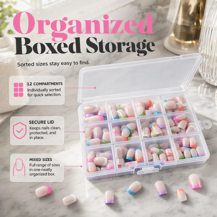🥳2026 HOT SALE🥳💞50K+ SOLD!💅✨ 50% OFF!🎁 Color Pop Press-On Nails