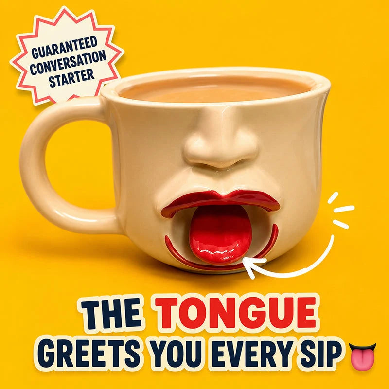 Florvite®-Funny Tongue Out Ceramic Mug