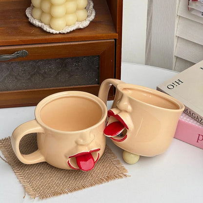 Florvite®-Funny Tongue Out Ceramic Mug