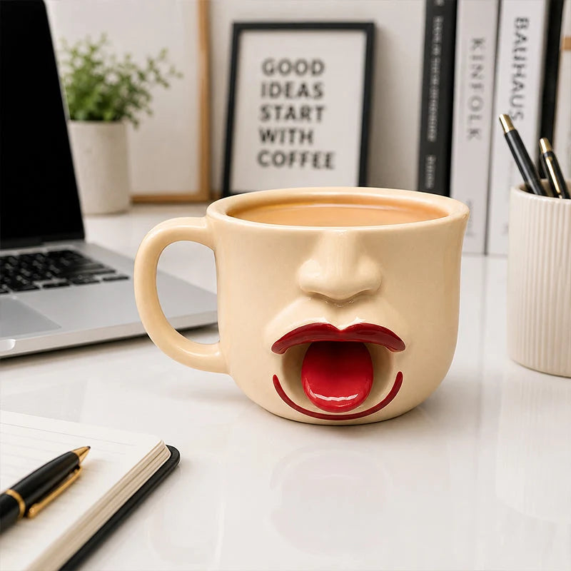 Florvite®-Funny Tongue Out Ceramic Mug