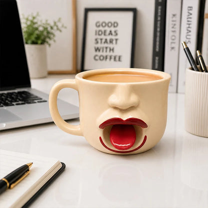 Florvite®-Funny Tongue Out Ceramic Mug